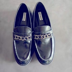 Steve Madden Chain Bit Slip-On Black Loafer Men US 12